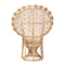 Bali & Pari Hecate Modern Bohemian Natural Brown Rattan Peacock Chair 242-13599-ZORO - alternate 3